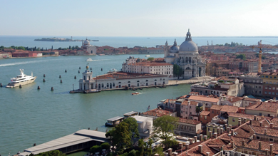 view from Campanile of San Marco Basilica