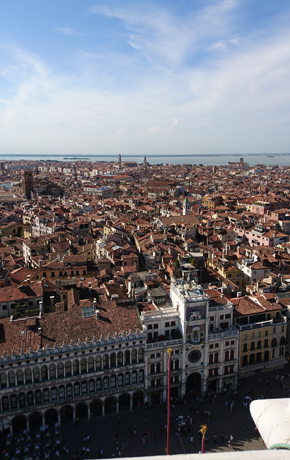 view from Campanile of San Marco Basilica
