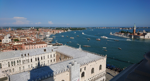 view from Campanile of San Marco Basilica